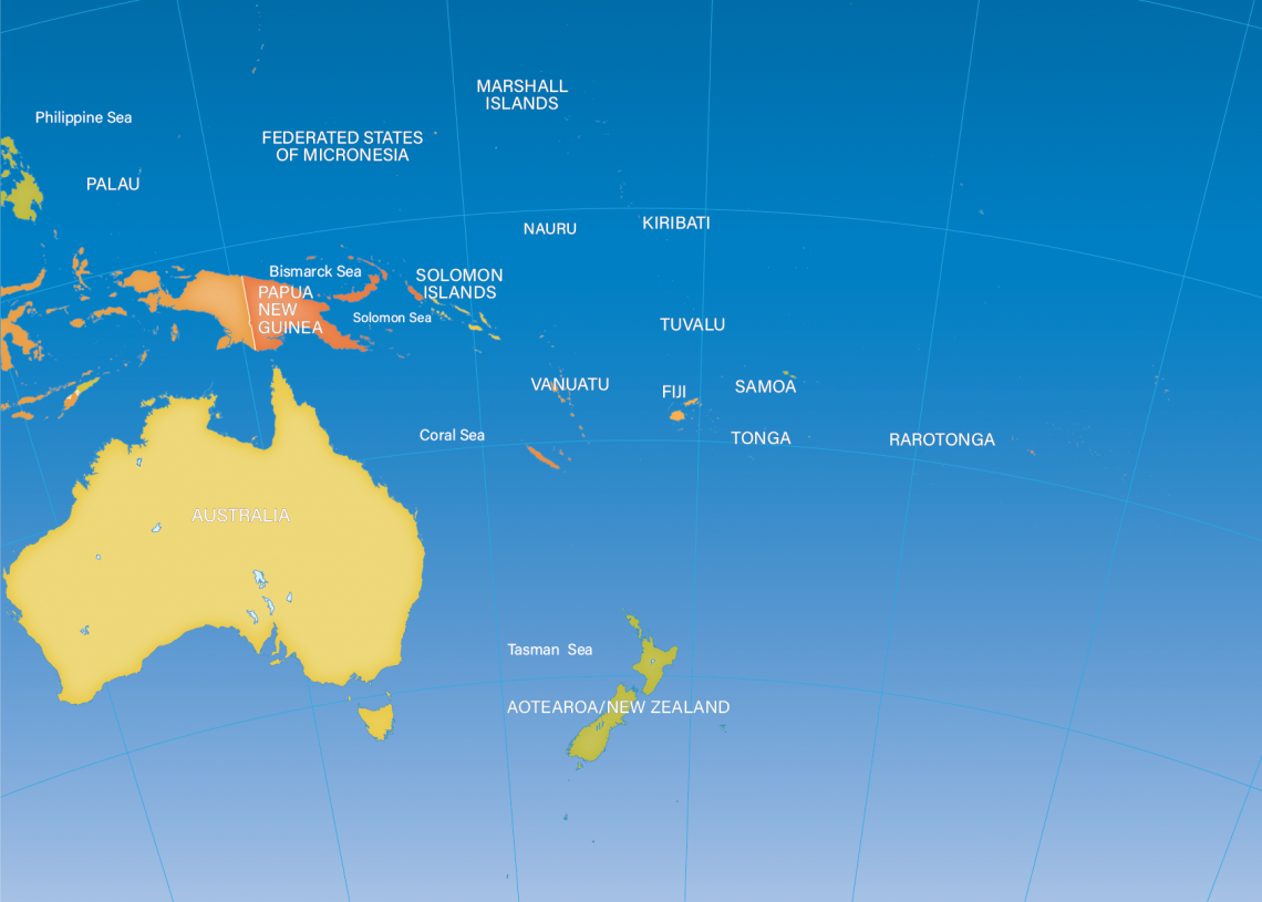 Map of Oceania